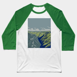 Copper Canyon or Barrancas del Cobre in Chihuahua Northwestern Mexico WPA Art Deco Poster Baseball T-Shirt